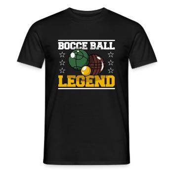 Boccia Boule Bocce Ball Legend - Men's T-Shirt - black - Front - AI Model Male 178 light (178cm)