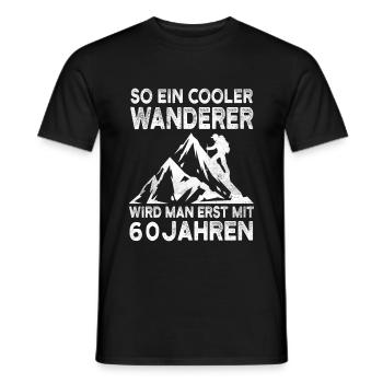 Wandern Wanderer Wanderung 60 Geburtstag Sprüche - Männer T-Shirt - Schwarz - Vorne - AI Model Male 178 light (178cm)