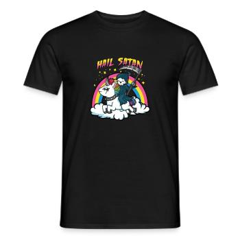 Salut Satan I Effrayant Mignon Pastel Goth Grim Reaper - T-shirt homme - noir - Devant - AI Model Male 178 light (178cm)