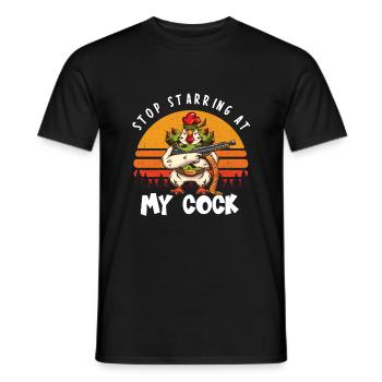 Arrêtez de regarder My Cock I Chicken Whisperer - T-shirt homme - noir - Devant - AI Model Male 178 light (178cm)