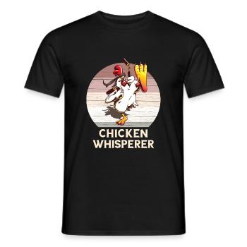 Hühner Flüsterer I Chuchoteur de poulet - T-shirt homme - noir - Devant - AI Model Male 178 light (178cm)
