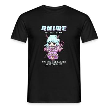 Anime ist wie Latein I Creepy Cute Witch - Männer T-Shirt - Schwarz - Vorne - AI Model Male 178 light (178cm)