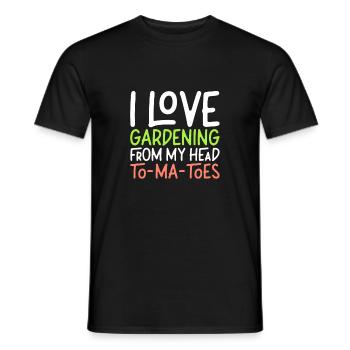 J’adore jardiner de la tête aux pieds je jardine - T-shirt homme - noir - Devant - AI Model Male 178 light (178cm)