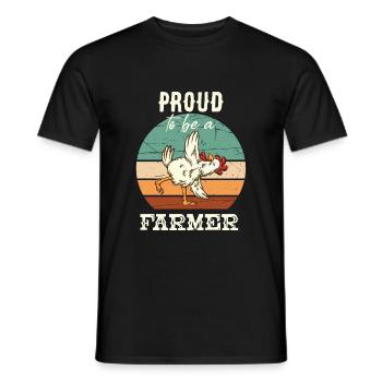 Fier d’être un agriculteur Bauer Humor Landwirt - T-shirt homme - noir - Devant - AI Model Male 178 light (178cm)