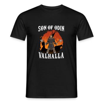 Fils d’Odin Viking Valhalla - T-shirt homme - noir - Devant - AI Model Male 178 light (178cm)