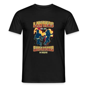 Lawyers Are Just Superheroes in Disguise - Men's T-Shirt - black - Front - AI Model Male 178 light (178cm)