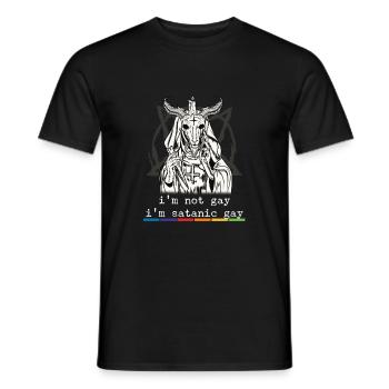 I'm not gay i'm satanic gay I LGBT Pride - Männer T-Shirt - Schwarz - Vorne - AI Model Male 178 light (178cm)