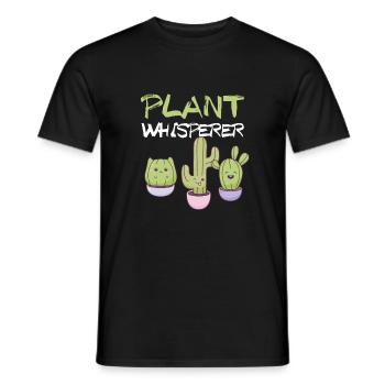 Plant Whisperer I Funny Gardening - Men's T-Shirt - black - Front - AI Model Male 178 light (178cm)