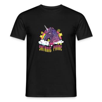 Satanic Pride I Creepy Cute Einhorn - Männer T-Shirt - Schwarz - Vorne - AI Model Male 178 light (178cm)