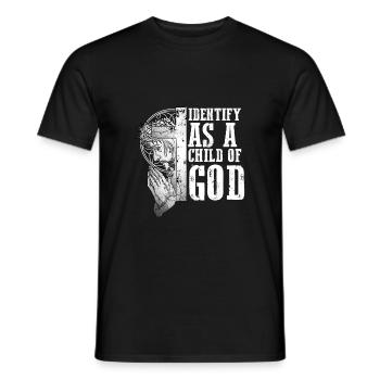 Identifiez-vous comme un enfant de Dieu I Jésus - T-shirt homme - noir - Devant - AI Model Male 178 light (178cm)