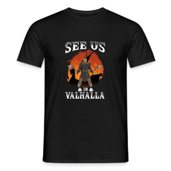 Rendez-vous à Valhalla I Valhalla Viking - T-shirt homme - noir - Devant - AI Model Male 178 light (178cm)
