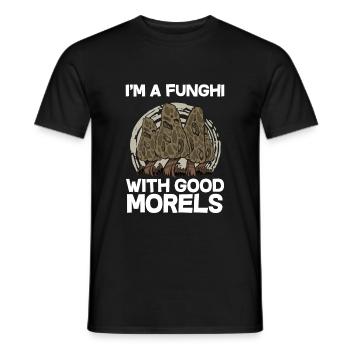 I'm a Funghi with good Morels I Schwammerlsucher - Männer T-Shirt - Schwarz - Vorne - AI Model Male 178 light (178cm)