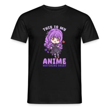 This Is My Anime Watching Shirt I Kawaii Otaku - Männer T-Shirt - Schwarz - Vorne - AI Model Male 178 light (178cm)
