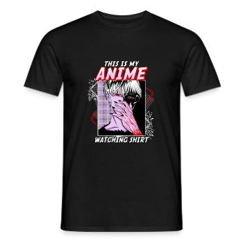 This Is My Anime Watching Shirt I Kawaii Otaku - Männer T-Shirt - Schwarz - Vorne - AI Model Male 178 light (178cm)