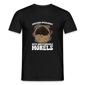 Amateur Mycologist With Questionable Morels - Männer T-Shirt - Schwarz - Vorne - AI Model Male 178 light (178cm)