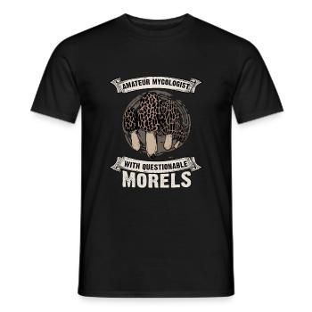 Amateur Mycologist With Questionable Morels - Männer T-Shirt - Schwarz - Vorne - AI Model Male 178 light (178cm)