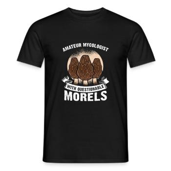 Amateur Mycologist With Questionable Morels - Männer T-Shirt - Schwarz - Vorne - AI Model Male 178 light (178cm)