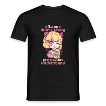 It's An Anime Thing You Wouldn't Understand - Men's T-Shirt - black - Front - AI Model Male 178 light (178cm)