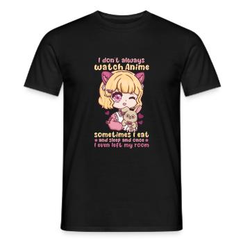 I Don't Always Watch Anime I Manga Kawaii Otaku - Männer T-Shirt - Schwarz - Vorne - AI Model Male 178 light (178cm)