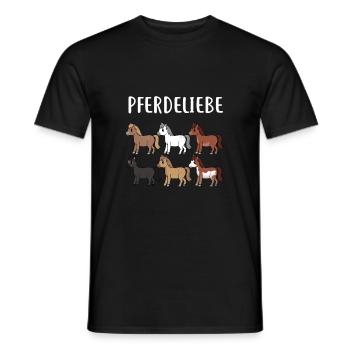 HORSESPACKPFERDELIEBE - Männer T-Shirt - Schwarz - Vorne - AI Model Male 178 light (178cm)