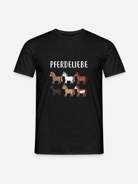 HORSESPACKPFERDELIEBE - Männer T-Shirt - Schwarz