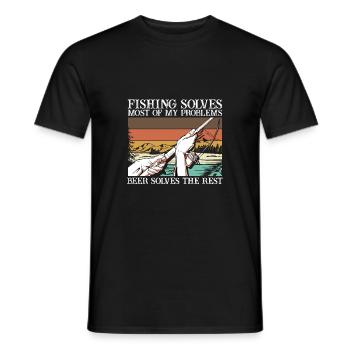 FISHING3 - Männer T-Shirt - Schwarz - Vorne - AI Model Male 178 light (178cm)