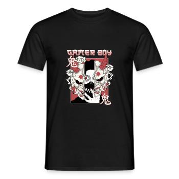 ANIME BOYS2 GAMERBOY - Men's T-Shirt - black - Front - AI Model Male 178 light (178cm)