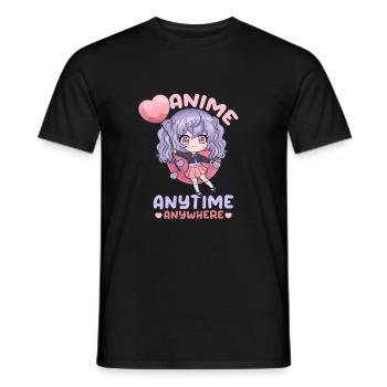 87551666604524790 avant - T-shirt homme - noir - Devant - AI Model Male 178 light (178cm)
