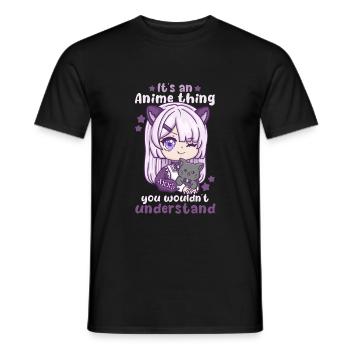 It's An Anime Thing You Wouldn't Understand - Men's T-Shirt - black - Front - AI Model Male 178 light (178cm)