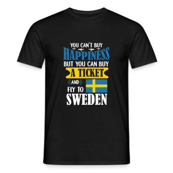 TicketSweden - Men's T-Shirt - black - Front - AI Model Male 178 light (178cm)