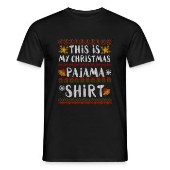 Noël 2 Chemise de pyjama de Noël - T-shirt homme - noir - Devant - AI Model Male 178 light (178cm)