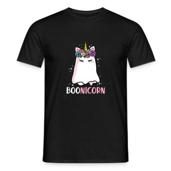Halloween Boonicorn Unicorn Ghost Girls Gift - Men's T-Shirt - black - Front - AI Model Male 178 light (178cm)