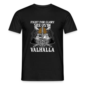 Combattez pour la gloire Voyez-nous dans la mythologie du Valhalla I - T-shirt homme - noir - Devant - AI Model Male 178 light (178cm)