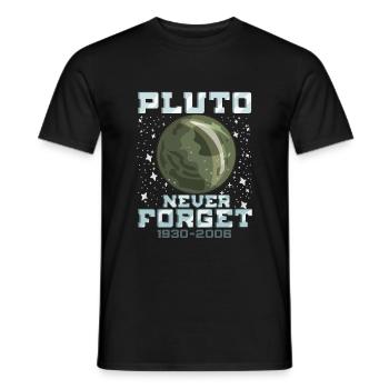 Pluton n’oublie jamais Funny Space Planet Gift - T-shirt homme - noir - Devant - AI Model Male 178 light (178cm)