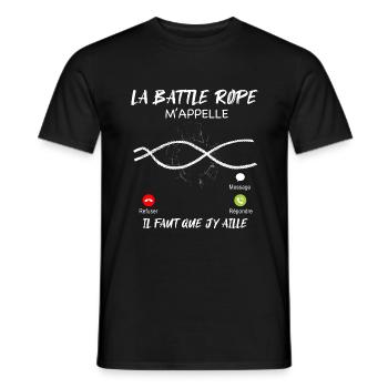 Corde Pour Sportif Cross Training - T-shirt homme - noir - Devant - AI Model Male 178 light (178cm)