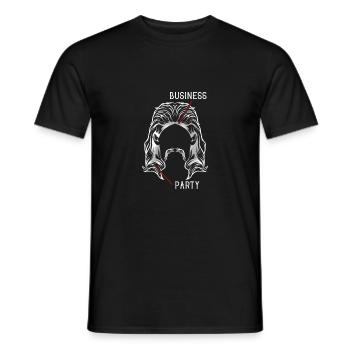 Drôle de mulet cadeau de cheveux Business Party coupe de cheveux - T-shirt homme - noir - Devant - AI Model Male 178 light (178cm)