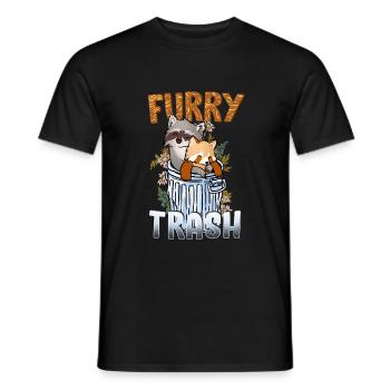 Furry Trash I Furries Convention I Anime Cosplay - Männer T-Shirt - Schwarz - Vorne - AI Model Male 178 light (178cm)
