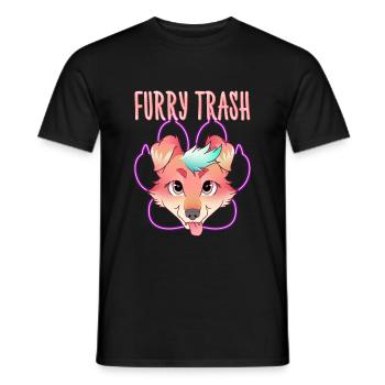 Furry Trash I Furries Convention I Anime Cosplay - Männer T-Shirt - Schwarz - Vorne - AI Model Male 178 light (178cm)