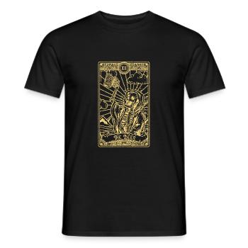 La bière I carte de Tarot gothique je diseuse de bonne aventure - T-shirt homme - noir - Devant - AI Model Male 178 light (178cm)
