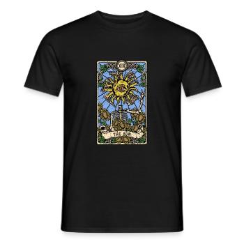 The Sun I Goth Tarot Card I Fortune Teller - Men's T-Shirt - black - Front - AI Model Male 178 light (178cm)