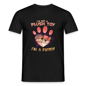 I'm not a plush toy I'm a Furry I Furries Fandom - Men's T-Shirt - black - Front - AI Model Male 178 light (178cm)
