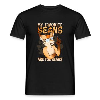 My favorite beans are toe beans I Furry Fandom - Men's T-Shirt - black - Front - AI Model Male 178 light (178cm)