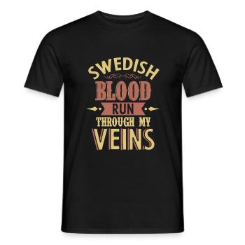 Suédois - T-shirt homme - noir - Devant - AI Model Male 178 light (178cm)