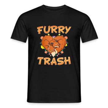 Furry Trash I Furries Convention I Anime Cosplay - Männer T-Shirt - Schwarz - Vorne - AI Model Male 178 light (178cm)