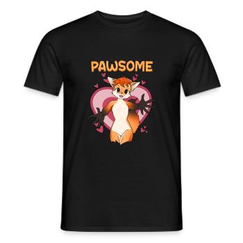 Pawsome I Furry Fandom Cospaly - Männer T-Shirt - Schwarz - Vorne - AI Model Male 178 light (178cm)