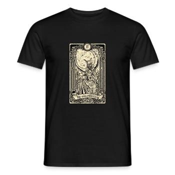 The High Priestess I Tarot Card I Fortune Teller - Men's T-Shirt - black - Front - AI Model Male 178 light (178cm)