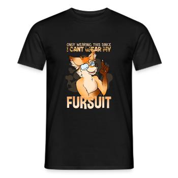 Mes haricots préférés sont les haricots d’orteil I Furry Fandom - T-shirt homme - noir - Devant - AI Model Male 178 light (178cm)