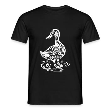 Ente - Männer T-Shirt - Schwarz - Vorne - AI Model Male 178 light (178cm)