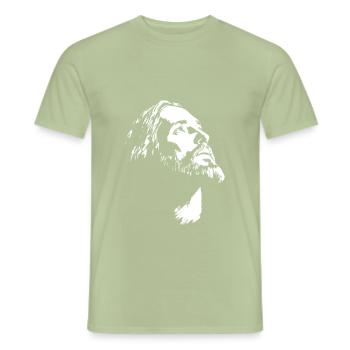 Jésus-Christ Dieu Religion chrétienne - T-shirt homme - vert sauge - Devant - AI Model Male 178 light (178cm)