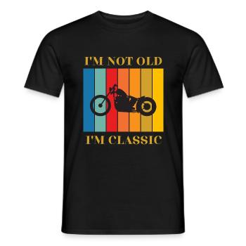 Classic Motorcycle Retro Design - Men's T-Shirt - black - Front - AI Model Male 178 light (178cm)